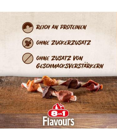 8in1 Triple Flavour Chew Sticks for Dogs - Extra Meat Chew Snacks 113g Bag (Approx. 6 Pieces) - International Shipping Available - Buy Online on GoSupps.com