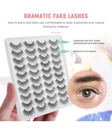 Asinfter 20 Pairs 3D Chemical Fiber Lashes Natural False Eyelashes Dramatic Volume Lashes Makeup Extension Eyelashes - Buy Online on GoSupps.com
