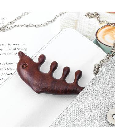 Amaxiu Sandalwood Massage Comb - Wide Teeth Anti-Static Head & Scalp Curber - Buy Online on GoSupps.com
