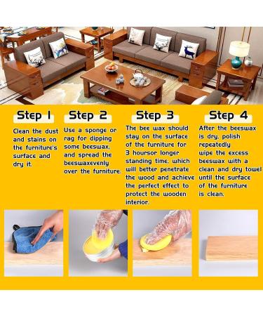 Beeswax Furniture Polish 2 Pack - Wood Seasoning & Waterproof, Food Safe & Repair - Includes Towel - Yellow - Buy Online on GoSupps.com