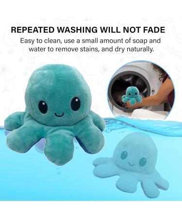 XEANCO Octopus Plushie - Double-Sided Flip Reversible Soft Stuffed Toy for Kids and Friends in Sea Green Blue | Perfect for Playing & Expressing Mood - Buy Online on GoSupps.com