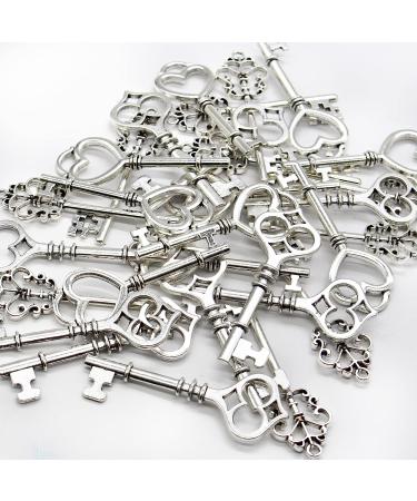 30PCS Antique Skeleton Keys Vintage Steampunk Juliet Collection - Silver - Buy Online on GoSupps.com