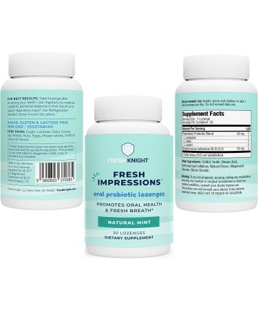 Fresh Impressions Oral Probiotic Lozenges | Chewable for Bad Breath & Gum Health | Contains Blis K12 | Mint Flavored | Sugar-Free | 30ct Pack - Buy Online on GoSupps.com