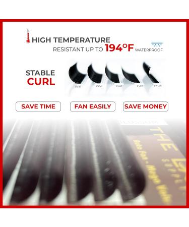 The Lash Supply Easy Fan Volume Eyelashes | C/D Curl | 9-20mm | 0.05 Thickness | Professional Magic Lashes Extension Supplies - Buy Online on GoSupps.com