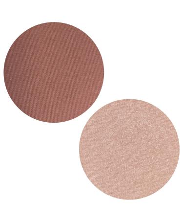 Powder Blush Highlighter Duo Makeup Palette   Mauve Matte Pearl Blusher with Pink Highlighting Set  Magnetic Refill Pans  Highly Pigmented Paraben Gluten Cruelty Free Cosmetics Beauty Junkees  37mm  MAUVE MIST BLUSH HIGH...
