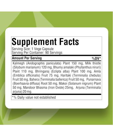 Herbsforever Liver Forte- Support Advanced Liver Detox & Cleansing Repair-Cooling-Milk Thistle Andrographis Chanca Piedra Punarnava Nightshade Triphala 11 Ayurvedic Herb Extract|90 Veg Capsule|800mg - Buy Online on GoSupps.com