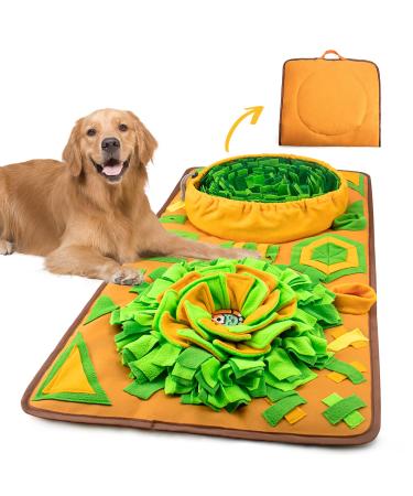 AWOOF Snuffle Mat for Dogs, Sniff Mat Interactive Dog Puzzle Toys, Enrichment Snuffle Mats Feed Games Encourages Natural Foraging Skills Mental Stimulation for Dogs Stress Relief 34.6"x19.6"