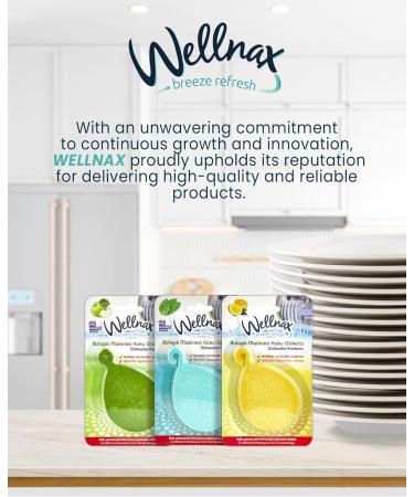 Wellnax Green Apple Dishwasher Cleaner & Deodorizer - 60 Wash Cycle Freshener Odor Eliminator & Spot Prevention - Buy Online on GoSupps.com