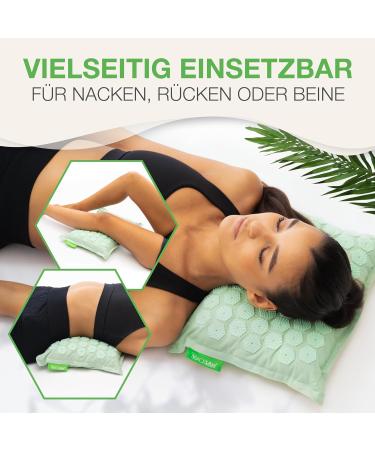 Backlaxx Acupressure Pillow - Neck & Back Relief for Tension Headaches & Migraines - White Glacier Color - Buy Online on GoSupps.com