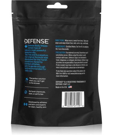Defense Soap Body Wipes - 30 Individually Packed Travel Wipes - Tea Tree Oil and Eucalyptus Oil - 100% Natural - 30 Count - Buy Online on GoSupps.com