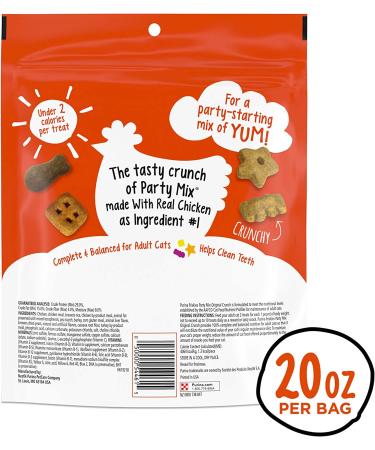 Purina Friskies Party Mix Original Crunch Cat Treats - 20 oz. Made in USA Facilities - Buy Online on GoSupps.com
