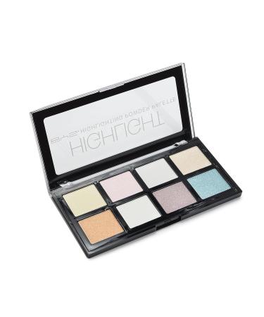 BYS Highlight Palette - 8 Shades of Illuminating Strobe and Glow Makeup for Face Eyes & Body | Enhance Complexion & Intensity - Buy Online on GoSupps.com