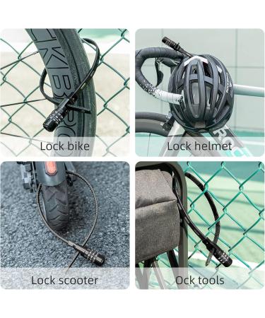 Rockbros Bicycle & E-Scooter Lock - 3-Digit Code Cable Lock & Helmet Lock - Secure Your Ride Internationally - Buy Online on GoSupps.com