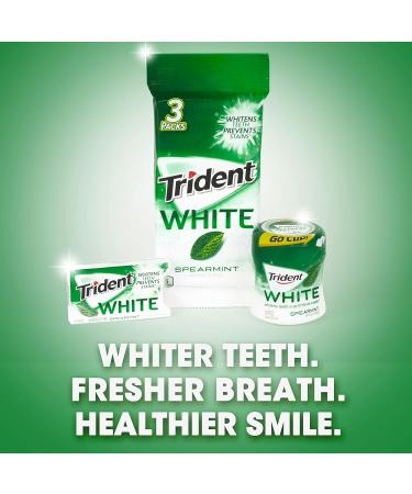 Buy Trident White Spearmint Sugar Free Gum - 240 Pieces (4 Bottles of 60) | International Shipping Available - Buy Online on GoSupps.com