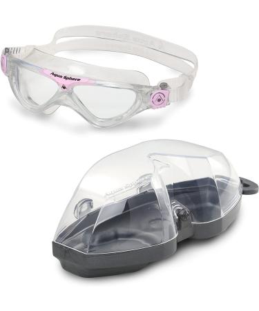 Aquasphere Vista Junior Swimming Goggles - 180 Degree Vision, Leak Free Seal, Anti-Fog, Pink - Buy Online on GoSupps.com