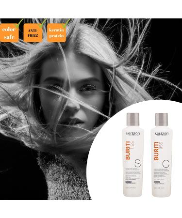 Sulfate Free Anti Frizz Keratin Care Shampoo & Conditioner DUAL Pack - Color Safe | Imported - NEW Packaging - Buy Online on GoSupps.com