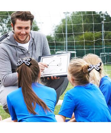 Chuangdi Soccer Hair Accessories - 6 Pieces Sports Hair Bows and Ties for Girls and Women - Ideal Gift for Soccer Players, Coaches, and Teams - Black and White Soccer Series - Pack of 6 - Buy Online on GoSupps.com