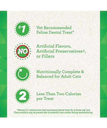 Greenies Feline Natural Dental Care Cat Treats - Chicken Flavor - 9.75 oz Bag - Buy Online on GoSupps.com