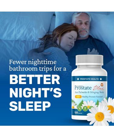 Prostate Plus Supplement for Men - Prostate Health Supplement for Night Time & Daytime Urination - Saw Palmetto for Men - Stinging Nettle Root Extract Capsules with Chamomile - 120 Capsules, 1 Pack - Buy Online on GoSupps.com