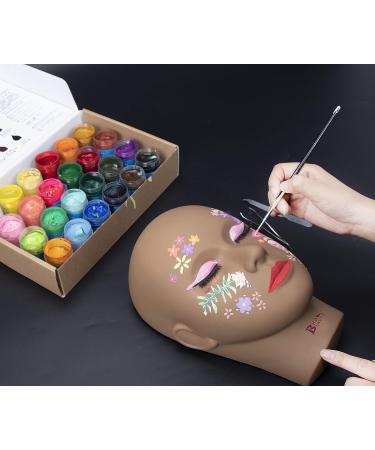 BHD BEAUTY Dark Brown Eyelash Training Head - Flat Soft PVC Material for Cosmetology Practice - Buy Online on GoSupps.com