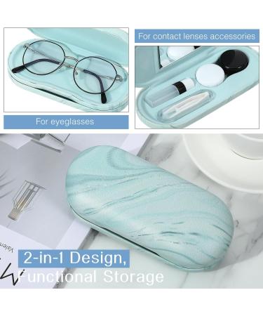 Buy Moko Double-Sided Glasses Case with Mirror | Scratch-Resistant Wearable Stylish Blue Water Color for Glasses & Contact Lenses - Buy Online on GoSupps.com