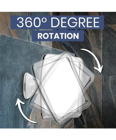 Mirrorvana Fogless Shower Mirror for Shaving | Anti-Fog, Shatterproof, 360 Swivel | 6.3x6.3 (Chrome) - Buy Online on GoSupps.com