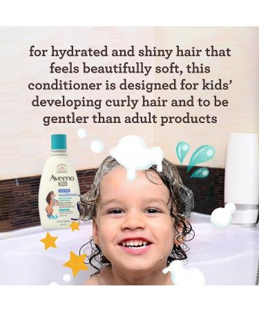 Aveeno Kids Curly Hair Conditioner 12 fl. oz - Hydrating Kids Curly Hair Products with Oat Extract & Shea Butter - Buy Online on GoSupps.com
