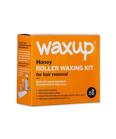 Waxup Roller Waxing Kit for Women - Honey Roll on Wax Kit for Hair Removal with Warmer, Strips, Cartridge Refills, and Almond Oil Wax Remover - Buy Online on GoSupps.com