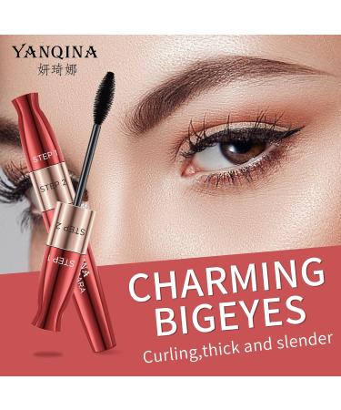 4D Silk Fiber Lash Mascara Black - Waterproof, Natural All Day Volume & Length (2PCS) - Buy Online on GoSupps.com