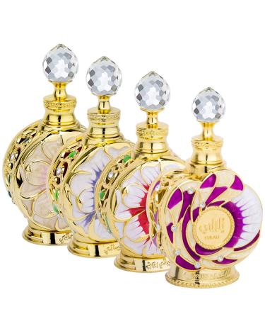 SWISS ARABIAN Layali Layali Rouge Amaali and Yulali Set - Luxury Products From Dubai - Lasting And Addictive Perfume Oil Fragrance - Seductive Signature Aroma - Luxurious Scent Of Arabia - 4 pc