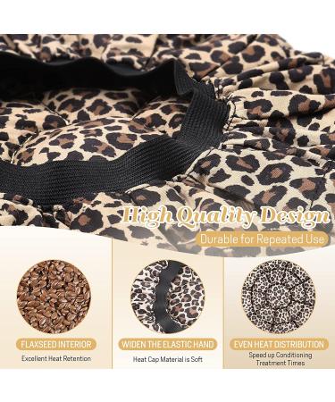 Flaxseed Deep Conditioning Heat Cap - Boloye Cordless Microwave Hot Cap for Natural Curly Hair Care (Leopard, 10 PCS) - Buy Online on GoSupps.com