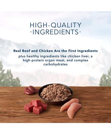 Blue Buffalo Wilderness High Protein Natural Adult Wet Dog Food 12.5 oz Cans - Beef & Chicken Variety Pack of 12 - Buy Online on GoSupps.com