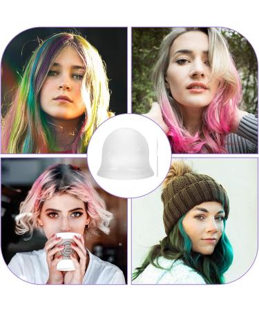 HEQU 2pcs Highlighting Cap Silicone Dyeing Cap Hair Coloring Hat Silicone Highlight Cap with Coloring Hair Hook Reusable Dyeing Cap Kit Hair Dye Cap Hairdressing Salon Cap for Women Men - Buy Online on GoSupps.com