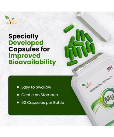 Ved's Extra Strength Magnesium Citrate 500 mg| Food Supplement | 90 Veg Capsule| 90 Day Supply - Buy Online on GoSupps.com