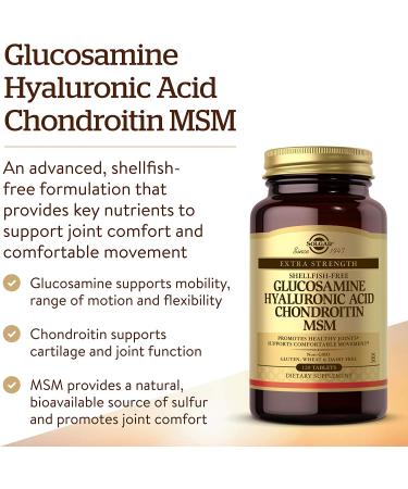 Optimized Meta Title: Solgar Glucosamine & Hyaluronic Acid + Chondroitin MSM - 120 Tablets for Joint Support - Buy Online on GoSupps.com