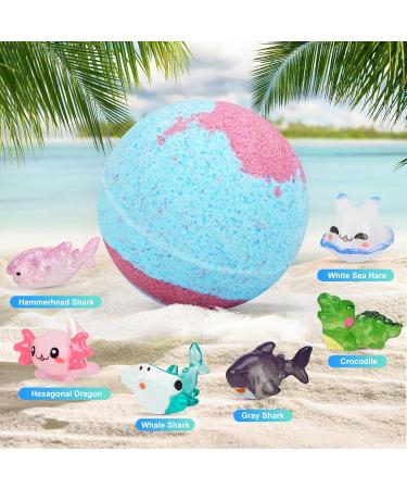 Trecaan Bath Bombs for Kids with Toys Inside Set of 6 Bath Bomb Gift Set Marine Life Toys Gift for Kids Handmade Fizzy Balls Kit Organic Bubble Bath Bomb Great Gift for Birthday Christmas Easter 6pcs+toys - Buy Online on GoSupps.com