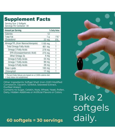 Iwi Life Heart Omega-3 60 Softgels (30 Servings) Vegan Plant-Based Algae Omega Fatty Acids + EPA Heart Health Support Dietary Supplement Krill & Fish Oil Alternative No Fishy Aftertaste - Buy Online on GoSupps.com