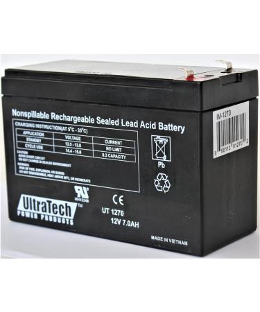UltraTech UT1270 / UT-1272-F1 12V 7 Ah Sealed Lead Acid Alarm Battery UT-1270 UT-1272-F1