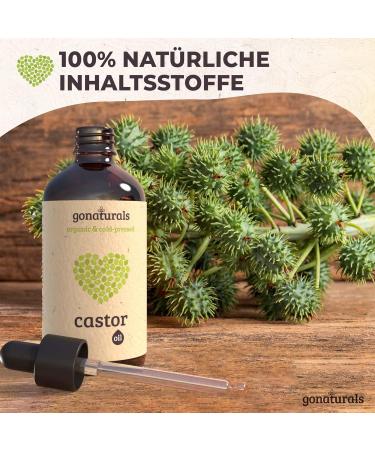 Gonaturals Organic Cold-Pressed Castor Oil - Hair Growth & Eyelash Care - 100ml Nourishing Formula - Buy Online on GoSupps.com