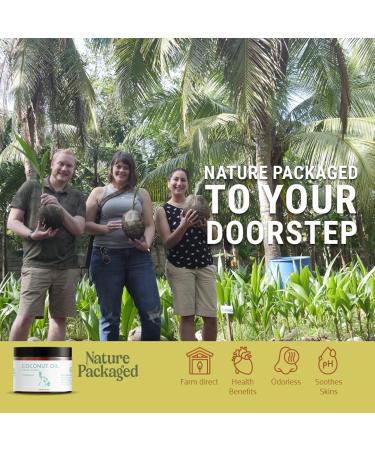 Nature Packaged Solid Coconut Oil (12 fl. oz.) - Sourced Directly from our Farm Partner in the Philippines - Carrier Oil for Diluting Essential Oils, Body, Hair, and Skin Moisturizer - 1 Pack - Buy Online on GoSupps.com