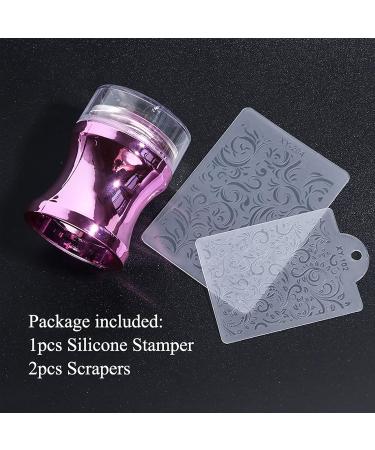 Shengping88 5pcs Clear Silicone Nail Stamper Set - Jelle Nail Art Tools for Perfect Prints & Transfers - Buy Online on GoSupps.com