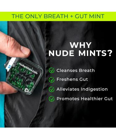 NUDE MINTS | Dual Action Liquid Capsules | Mouth Watering Mint - Lasts 3X Longer - 3X Stronger - Extreme Bad Breath Treatment For Adults - Sugar Free 0 Calorie - Honey Lemon - 10 Pack - 300 Capsules - Buy Online on GoSupps.com