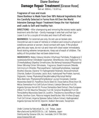 Moist Diane Bonheur Hair Treatment 500 ml - Grasse Rose - Buy Online on GoSupps.com