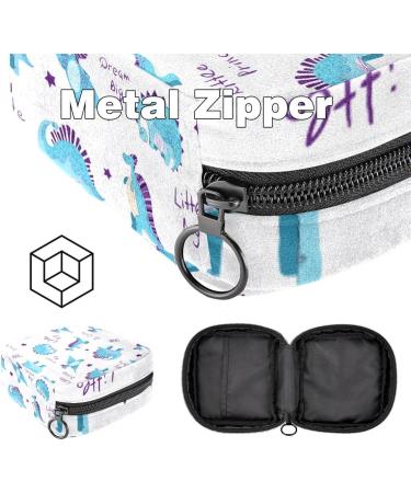 Cartoon Dinosaur Storage Bag for Women | Large Zipper Pocket for Menstrual Cup & Essentials | Multi-Colored Solution for Panty Liners Tampons & More - Buy Online on GoSupps.com