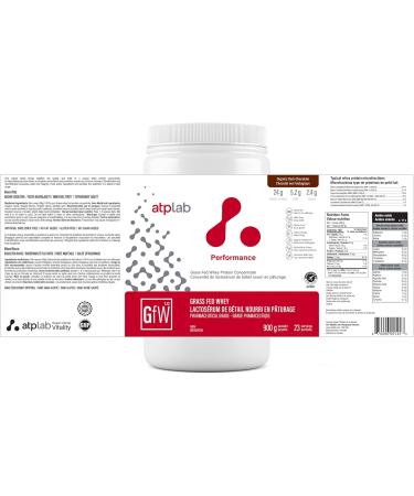 ATP LAB - Grass Fed Whey Protein Powder 900g (Chocolate Flavour) - Whey Protein Powder - Whey Protein Concentrate - Immune Recovery Muscle Growth Dark Chocolate 23 Servings (Pack of 1) - Buy Online on GoSupps.com