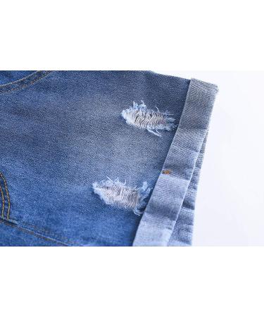 KIDSCOOL SPACE Baby Girl Boy Jean Overalls Toddler Summer Denim Shortall 6-12 Months Blue-2108 - Buy Online on GoSupps.com