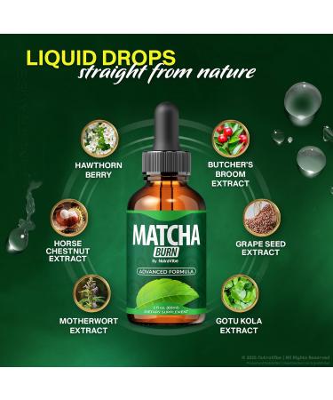 (2 Pack) Matcha Burn Drops MatchaBurn Liquid Tea Formula with Natural Ingredients | Daily Energy Body Balance & Healthy Shape Support | Easy-to-Use Liquid Drops Official Reviews (60 Servings) - Buy Online on GoSupps.com