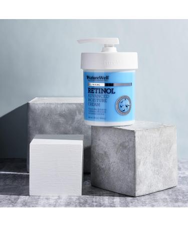 NATURE WELL Clinical Retinol Advanced Moisture Cream 2 Pack (10 Oz Each) - Hydrating Face, Body & Hands Formula for Firmer Skin, Even Tone, Non-Greasy with Pump - Buy Online on GoSupps.com