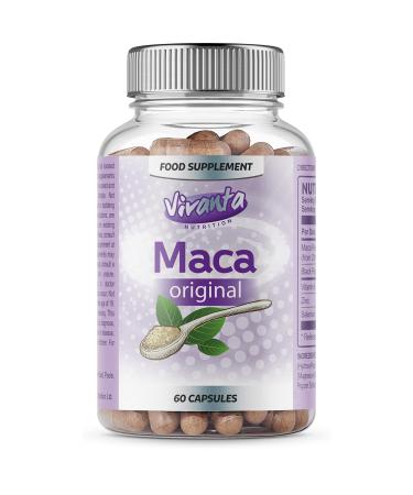Vivanta Nutrition Maca Original - High Strength Maca - 20 000mg Equivalent per Serving - Vegan Maca Capsules - 1 Month Supply (60 Capsules) - Buy Online on GoSupps.com
