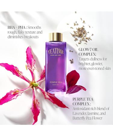 Byroe Purple Tea Body Oil - Moisturizing Almond Oil & BHA for Dry Skin | Lavender Jasmine Scent | Vegan & Fast Absorbing - 65 ML - Buy Online on GoSupps.com